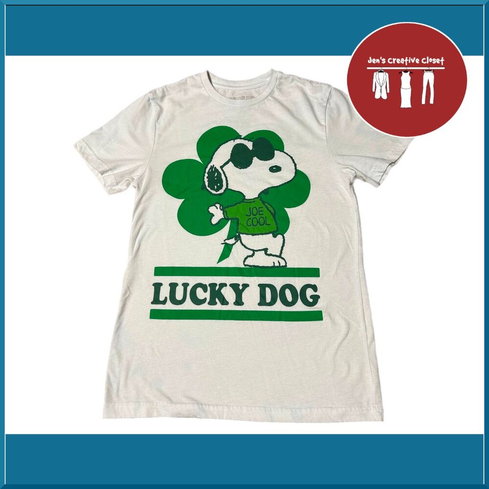 Men's Peanuts Snoopy Shamrock Lucky Dog Tee